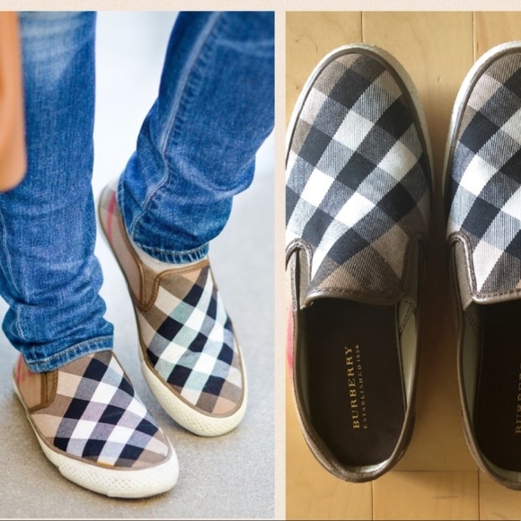 Burberry Shoes - Burberry Mule Nova Check Slip On Sneakers